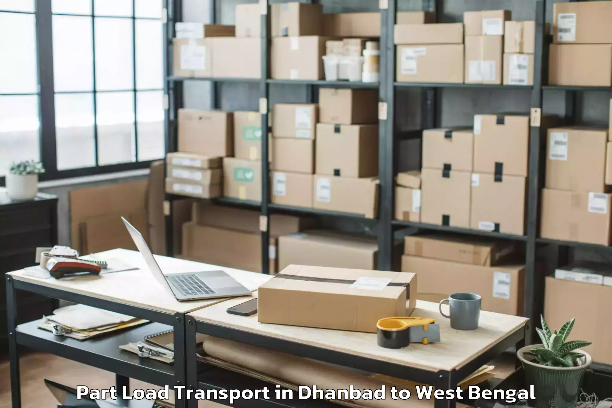 Book Dhanbad to Jalangi Part Load Transport